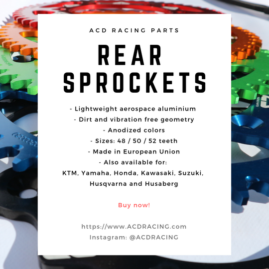Rear Sprocket - KTM EXC200 - STARK VARG - GAS GAS EC250 - HUSABERG FC550 -  Aluminium 48/49/50/51/52 T